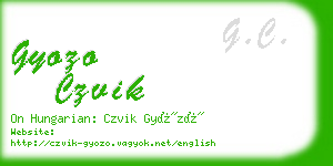 gyozo czvik business card